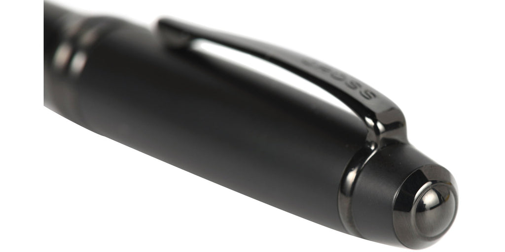 Bailey™ Matte Black Lacquer Stainless Steel Medium Nib Fountain Pen