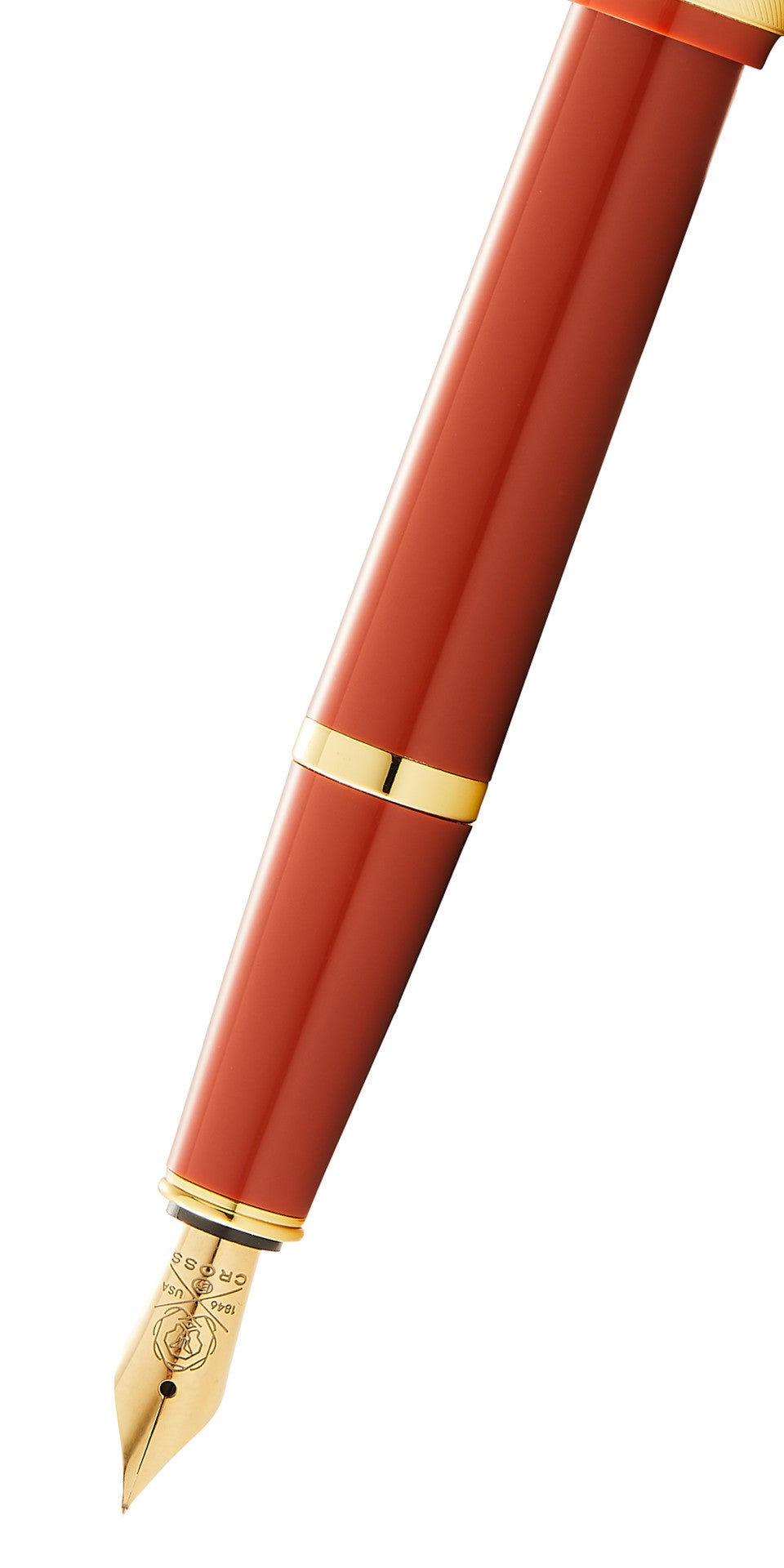Bailey Light™ Polished Amber Resin and Gold Tone Extra Fine Nib Fountain Pen