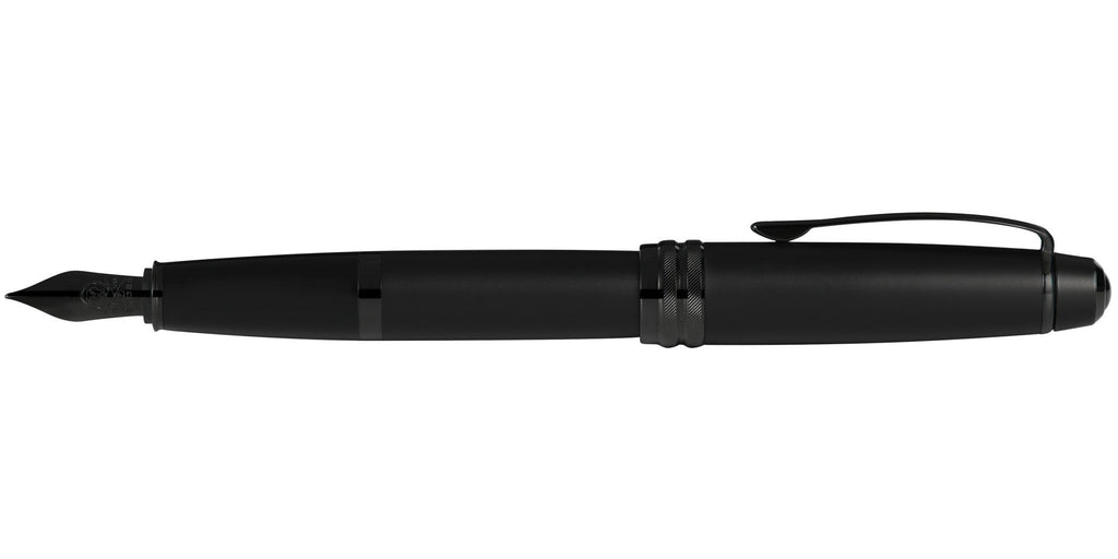 Bailey™ Matte Black Lacquer Stainless Steel Extra-Fine Nib Fountain Pen