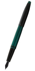 Calais™ Matte Green and Black Lacquer Fine Nib Fountain Pen