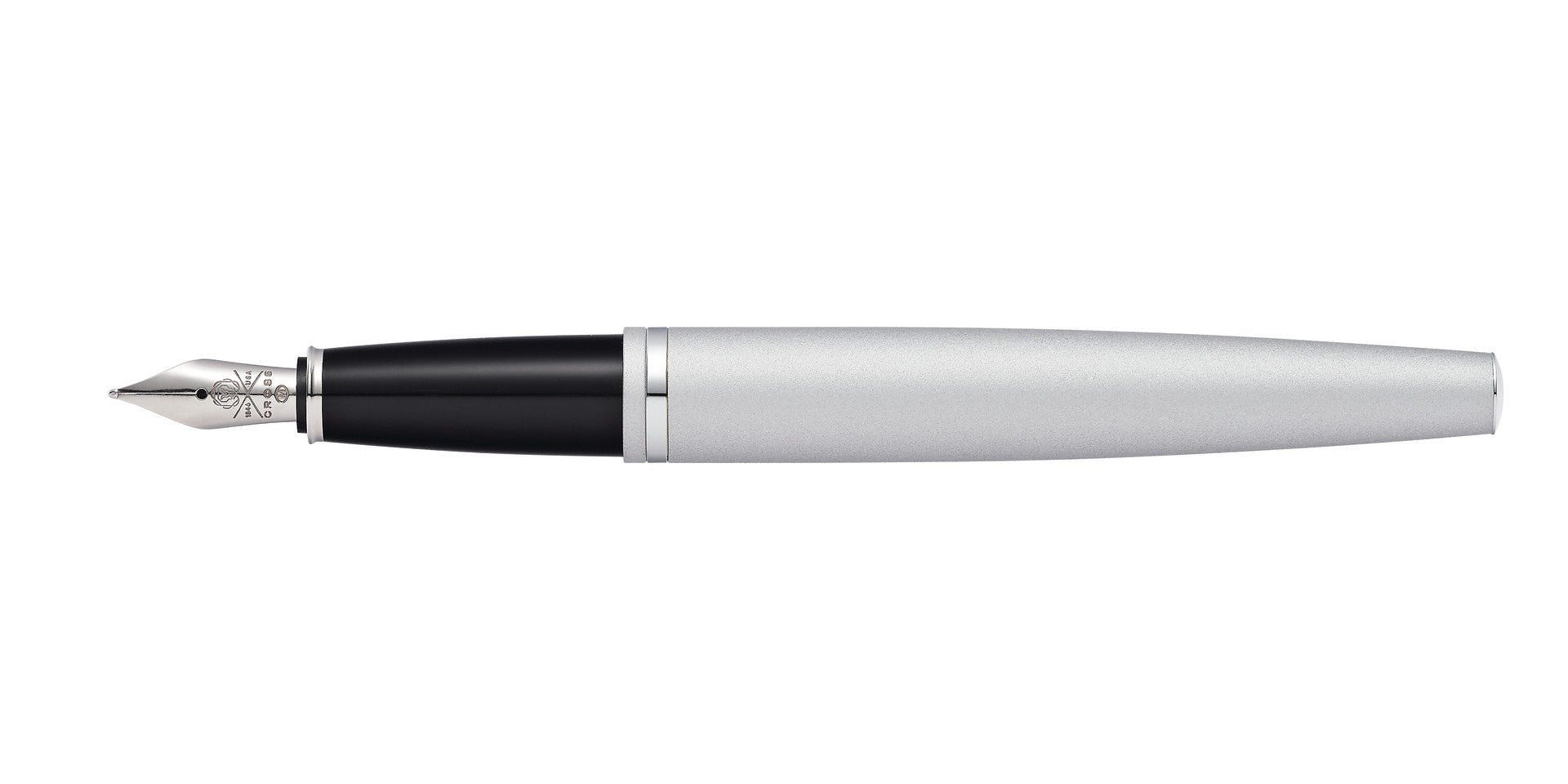 Calais™ Satin Chrome Stainless Steel Medium Nib Fountain Pen